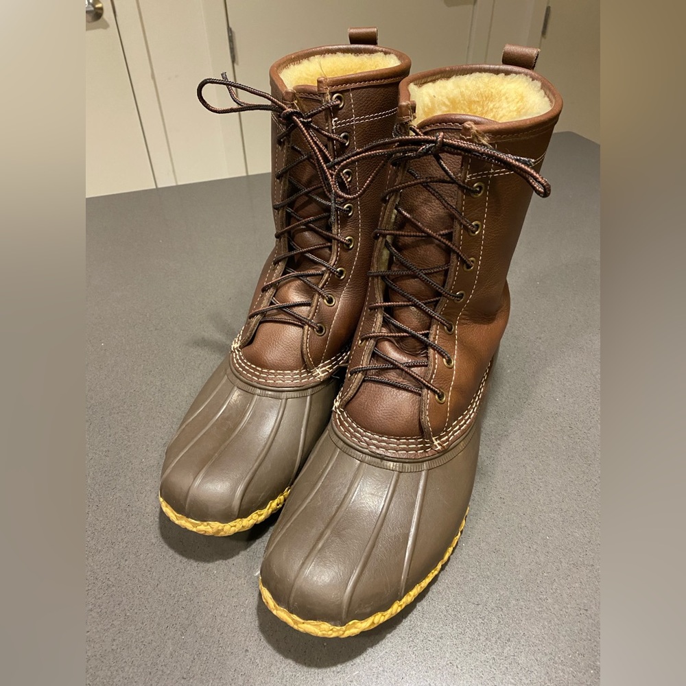 Men's Bean Boots, 10" Shearling-Lined